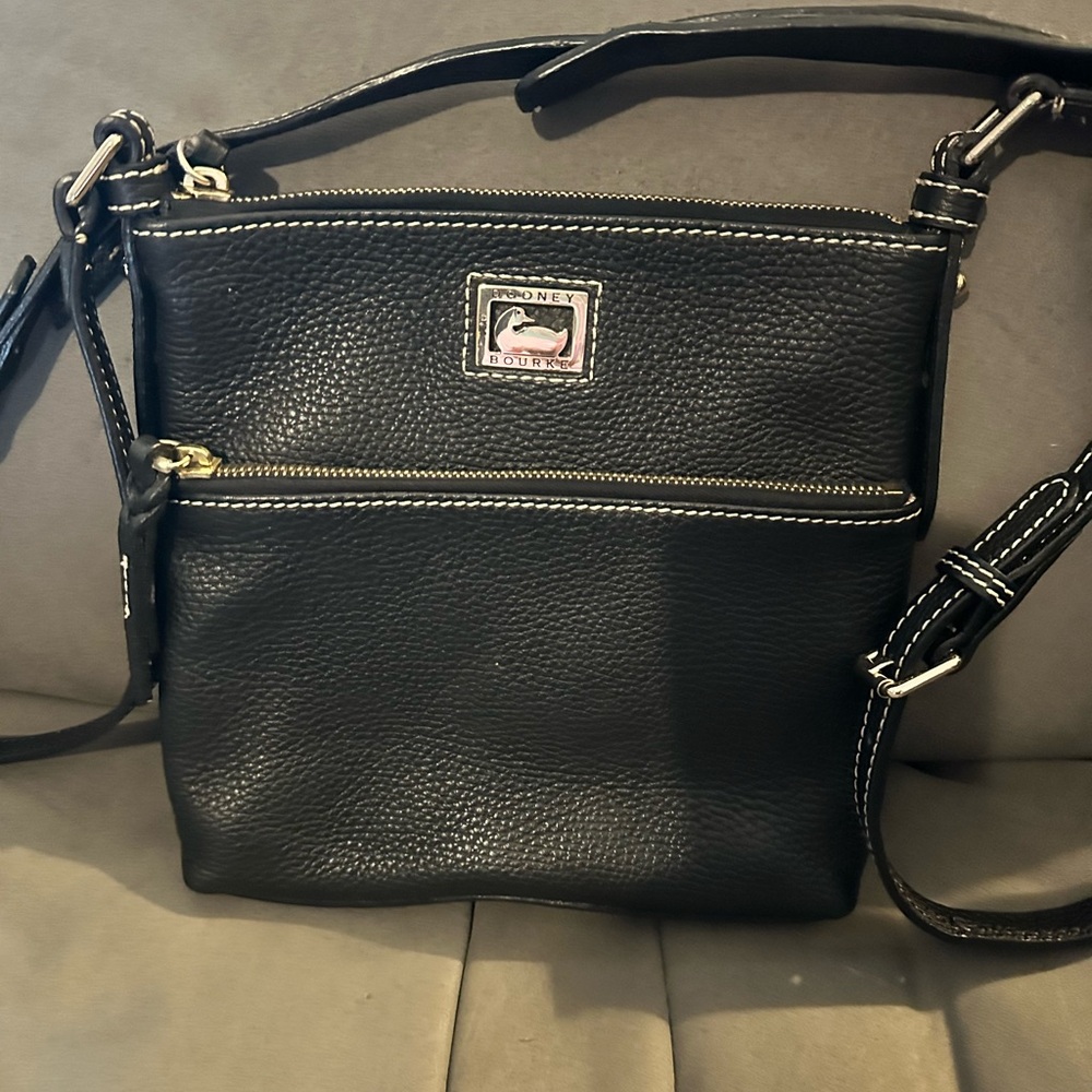 Dooney & Bourke Black Pebble Leather Crossbody